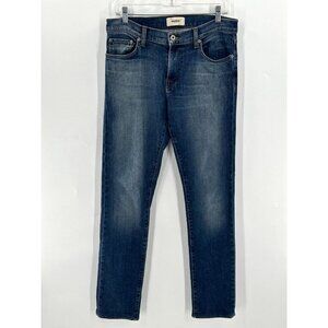 Baldwin The Henley Slim‎ Jeans Mens 30x31 Selvedge Dark Wash Denim Zip Fly